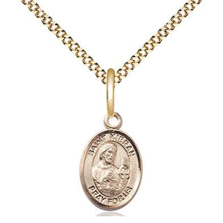 14kt Gold Filled Saint Kieran Medal Religious and Catholic Jewelry Engraved Catholic Saint Jewelry
