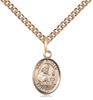 14kt Gold Filled Saint Kieran Medal Religious and Catholic Jewelry Engraved Catholic Saint Jewelry