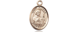 14kt Gold Saint Kieran Medal Engraved Catholic Saint Jewelry