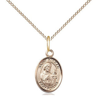 14kt Gold Saint Kieran Medal Engraved Catholic Saint Jewelry