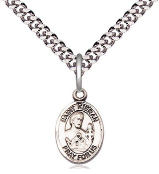 Pewter Saint Kieran Medal Religious and Catholic Jewelry Engraved Catholic Saint Jewelry