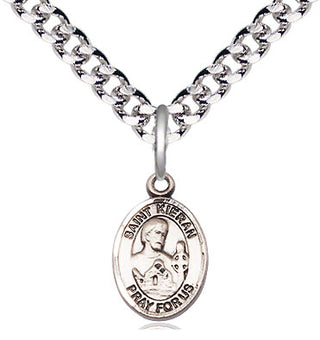 Pewter Saint Kieran Medal Religious and Catholic Jewelry Engraved Catholic Saint Jewelry