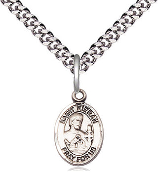 Pewter Saint Kieran Medal Religious and Catholic Jewelry Engraved Catholic Saint Jewelry