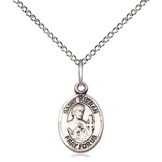 Sterling Silver Saint Kieran Medal Religious and Catholic Jewelry Engraved Catholic Saint Jewelry