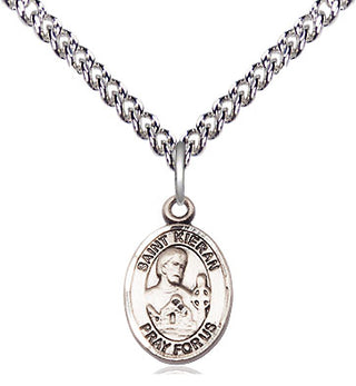 Sterling Silver Saint Kieran Medal Religious and Catholic Jewelry Engraved Catholic Saint Jewelry