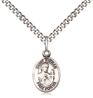 Sterling Silver Saint Kieran Medal Religious and Catholic Jewelry Engraved Catholic Saint Jewelry