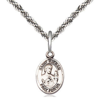 Sterling Silver Saint Kieran Medal Religious and Catholic Jewelry Engraved Catholic Saint Jewelry