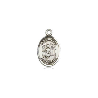 Sterling Silver Saint Vitus Medal Religious and Catholic Jewelry Engraved Catholic Saint Jewelry