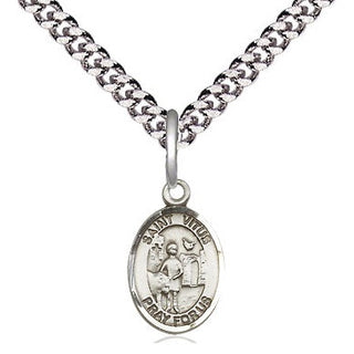 Sterling Silver Saint Vitus Medal Religious and Catholic Jewelry Engraved Catholic Saint Jewelry