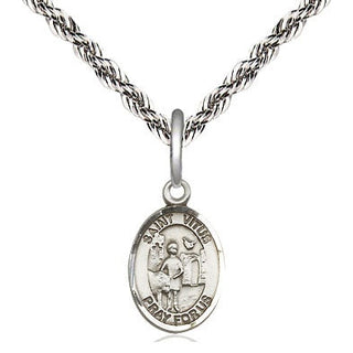 Sterling Silver Saint Vitus Medal Religious and Catholic Jewelry Engraved Catholic Saint Jewelry