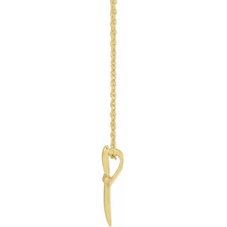 14K Yellow 14.65x11.2 mm Cross 16-18" Necklace