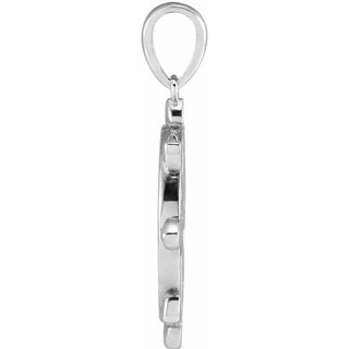 Platinum Dharmachakra Wheel Pendant