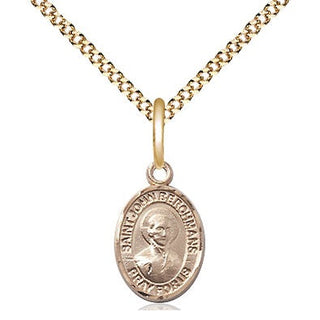 14kt Gold Filled Saint John Berchmans Medal Religious and Catholic Jewelry Engraved Catholic Saint Jewelry