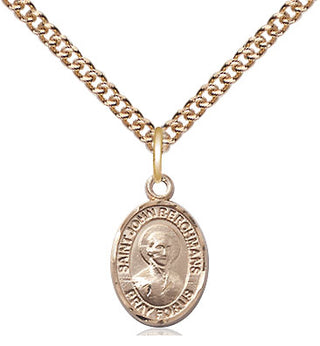 14kt Gold Filled Saint John Berchmans Medal Religious and Catholic Jewelry Engraved Catholic Saint Jewelry