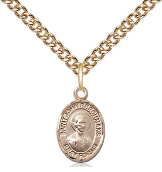 14kt Gold Filled Saint John Berchmans Medal Religious and Catholic Jewelry Engraved Catholic Saint Jewelry