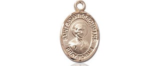 14kt Gold Saint John Berchmans Medal Engraved Catholic Saint Jewelry
