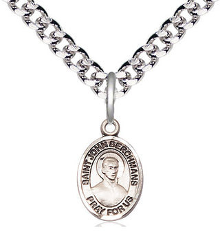 Pewter Saint John Berchmans Medal Religious and Catholic Jewelry Engraved Catholic Saint Jewelry