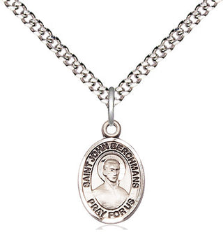 Pewter Saint John Berchmans Medal Religious and Catholic Jewelry Engraved Catholic Saint Jewelry