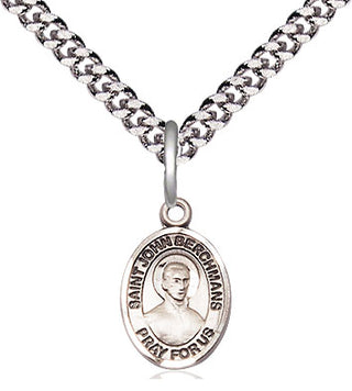 Pewter Saint John Berchmans Medal Religious and Catholic Jewelry Engraved Catholic Saint Jewelry