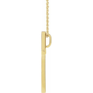 14K Yellow 25.7x15.7 mm Cross 18" Necklace