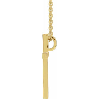 14K Yellow 12x7.6 mm Cross 18" Necklace