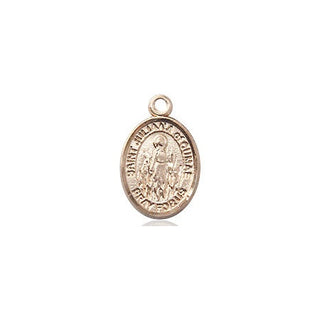 14kt Gold Filled Saint Juliana Medal Engraved Catholic Saint Jewelry