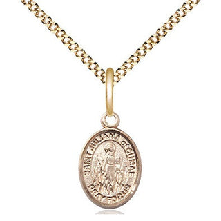 14kt Gold Filled Saint Juliana Medal Religious and Catholic Jewelry Engraved Catholic Saint Jewelry