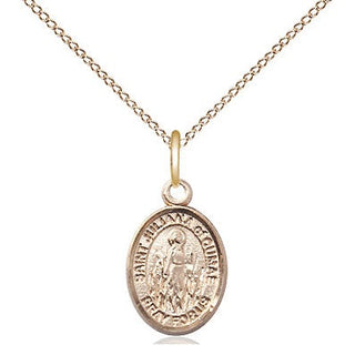 14kt Gold Saint Juliana Medal Engraved Catholic Saint Jewelry