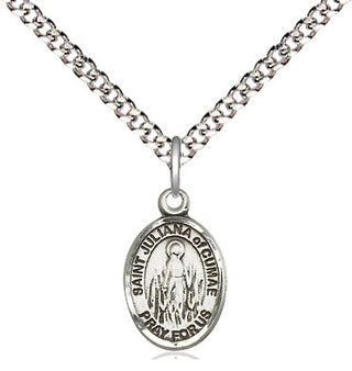 Sterling Silver Saint Juliana Medal Religious and Catholic Jewelry Engraved Catholic Saint Jewelry