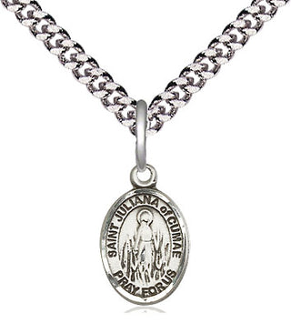 Sterling Silver Saint Juliana Medal Religious and Catholic Jewelry Engraved Catholic Saint Jewelry