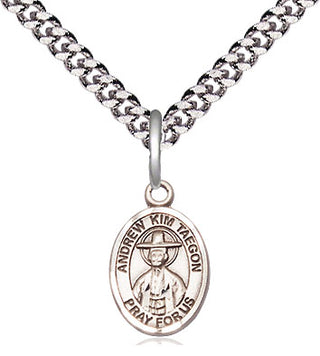 Pewter Saint Andrew Kim Taegon Medal Religious and Catholic Jewelry Engraved Catholic Saint Jewelry
