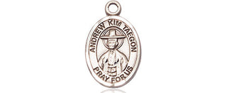 Sterling Silver Saint Andrew Kim Taegon Medal Religious and Catholic Jewelry Engraved Catholic Saint Jewelry