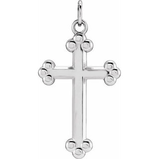 14K White Cross Pendant