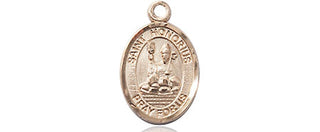 14kt Gold Filled Saint Honorius Medal Engraved Catholic Saint Jewelry