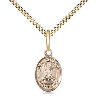 14kt Gold Filled Saint Honorius Medal Religious and Catholic Jewelry Engraved Catholic Saint Jewelry