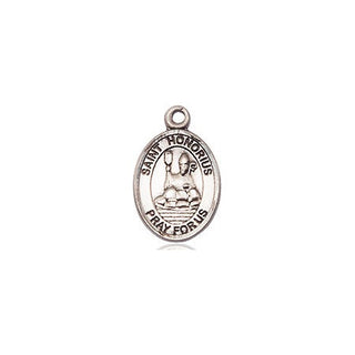 Pewter Saint Honorius Medal Engraved Catholic Saint Jewelry