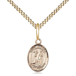 14kt Gold Filled Saint Rocco Medal Religious and Catholic Jewelry Engraved Catholic Saint Jewelry
