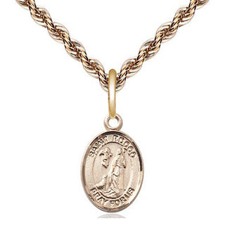 14kt Gold Filled Saint Rocco Medal Religious and Catholic Jewelry Engraved Catholic Saint Jewelry