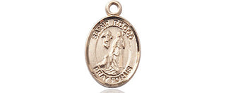 14kt Gold Saint Rocco Medal Engraved Catholic Saint Jewelry