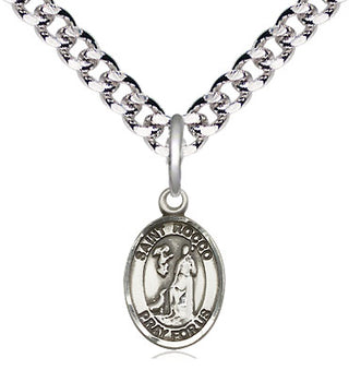 Pewter Saint Rocco Medal Religious and Catholic Jewelry Engraved Catholic Saint Jewelry