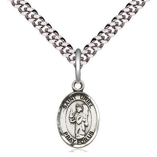 Pewter Saint Uriel the Archangel Medal Religious and Catholic Jewelry Engraved Catholic Saint Jewelry