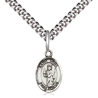 Pewter Saint Uriel the Archangel Medal Religious and Catholic Jewelry Engraved Catholic Saint Jewelry