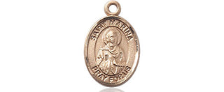 14kt Gold Filled Saint Marina Medal Engraved Catholic Saint Jewelry