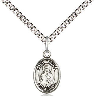 Pewter Saint Marina Medal Religious and Catholic Jewelry Engraved Catholic Saint Jewelry