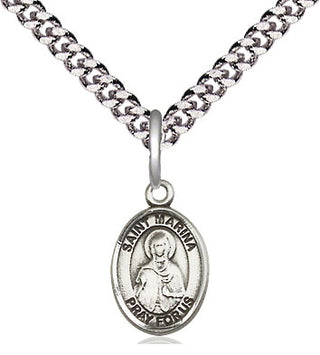 Pewter Saint Marina Medal Religious and Catholic Jewelry Engraved Catholic Saint Jewelry