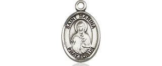 Sterling Silver Saint Marina Medal Religious and Catholic Jewelry Engraved Catholic Saint Jewelry
