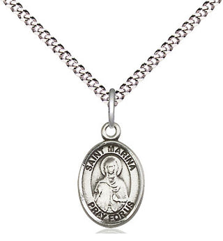 Sterling Silver Saint Marina Medal Religious and Catholic Jewelry Engraved Catholic Saint Jewelry