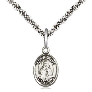 Sterling Silver Saint Marina Medal Religious and Catholic Jewelry Engraved Catholic Saint Jewelry