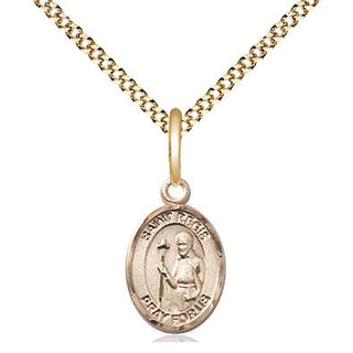 14kt Gold Filled Saint Regis Medal Religious and Catholic Jewelry Engraved Catholic Saint Jewelry