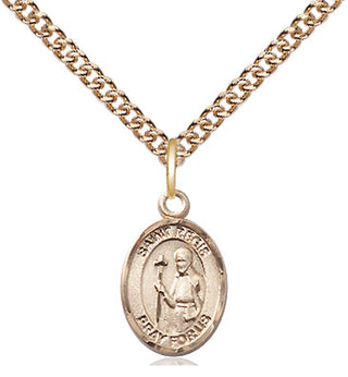 14kt Gold Filled Saint Regis Medal Religious and Catholic Jewelry Engraved Catholic Saint Jewelry